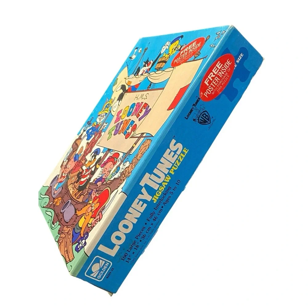 Vintage 1983 Golden H.M.S. Looney Tunes 100 Pc Puzzle Complete Bugs Bunny